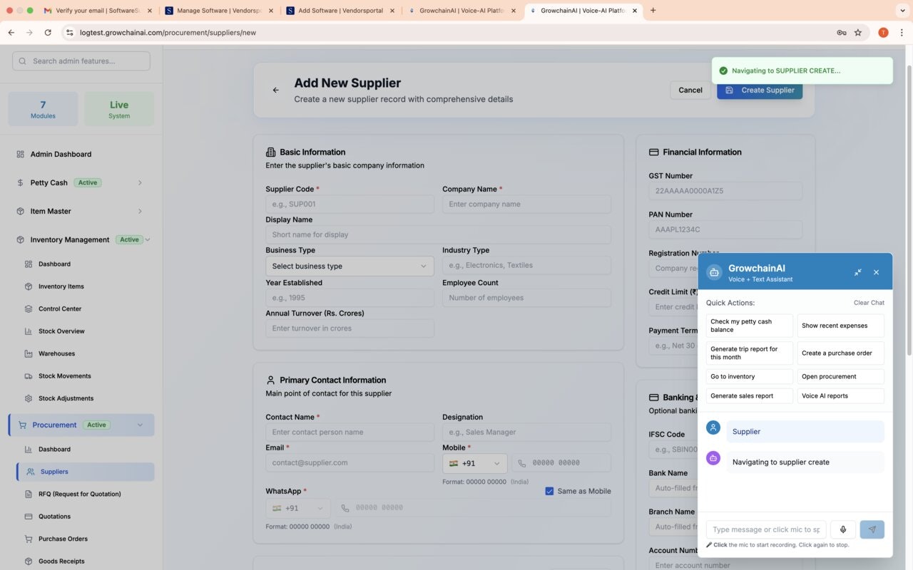 GrowchainAI Voice AI gallery image