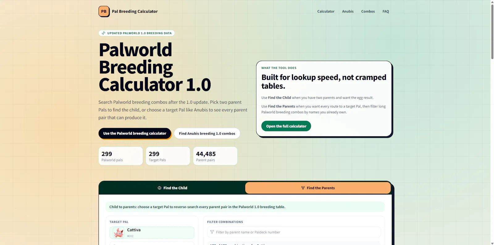 Pal Breeding Calculator screenshot 1