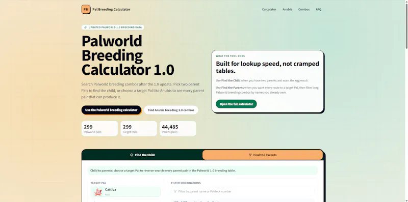 Pal Breeding Calculator screenshot 1