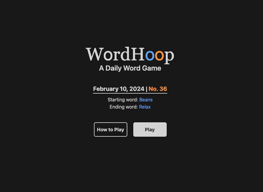 startuptile WordHoop-A daily word game