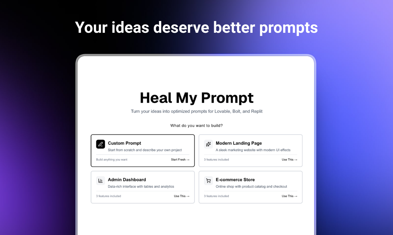 Heal My Prompt gallery image