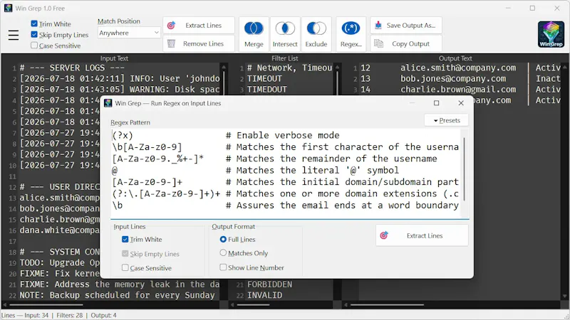 Win Grep 1.0 screenshot 2