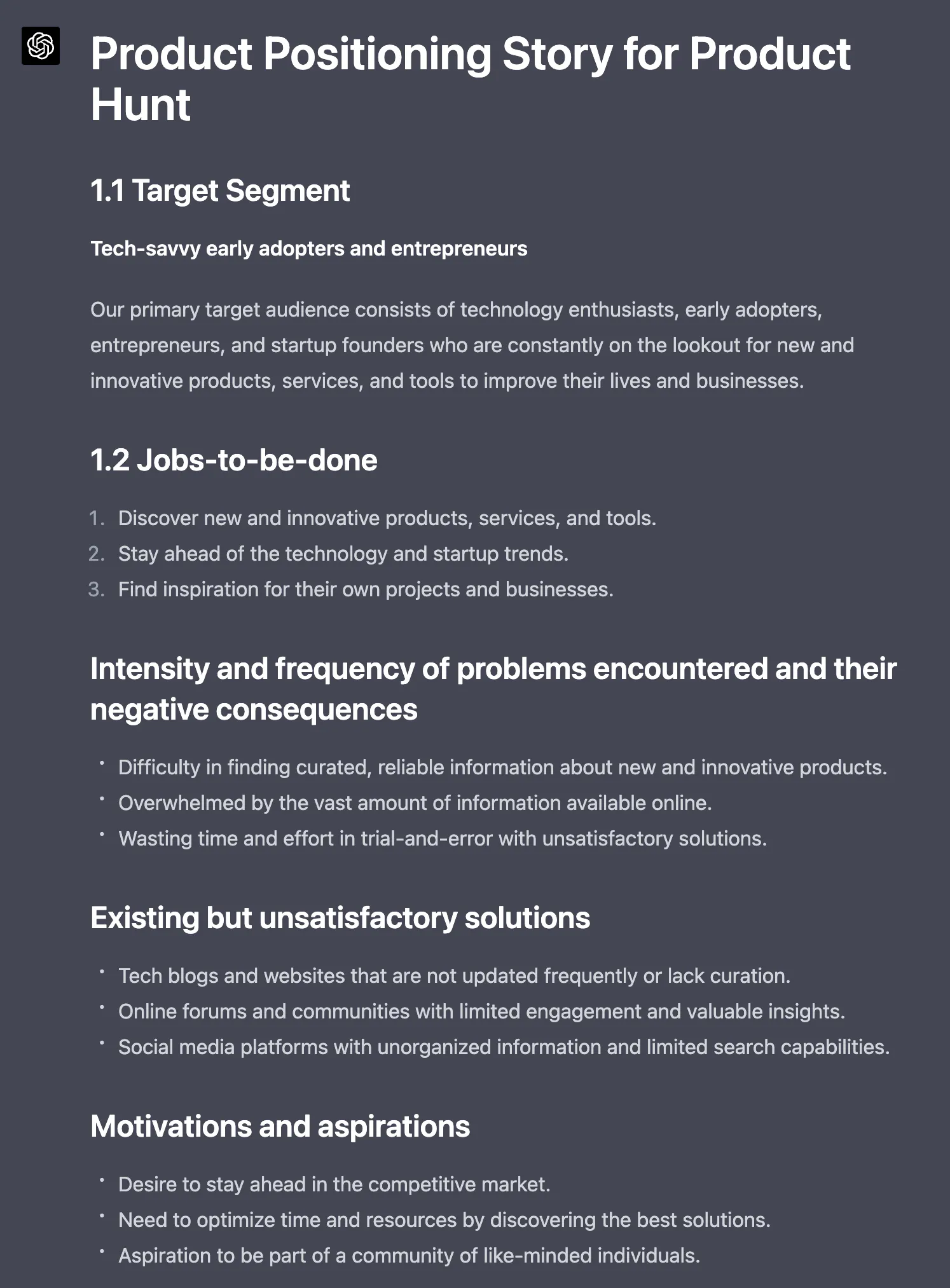 Marketing Prompts for chatGPT gallery image