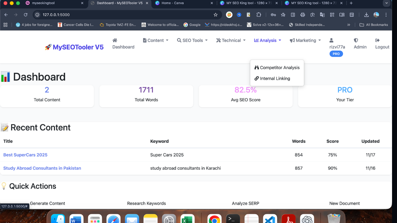 My SEO King Tool - Screenshot 4 showing product features and functionality
