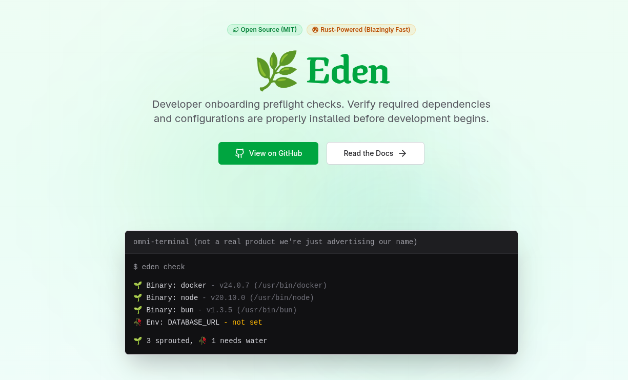 Eden - Screenshot 2 showing product features and functionality