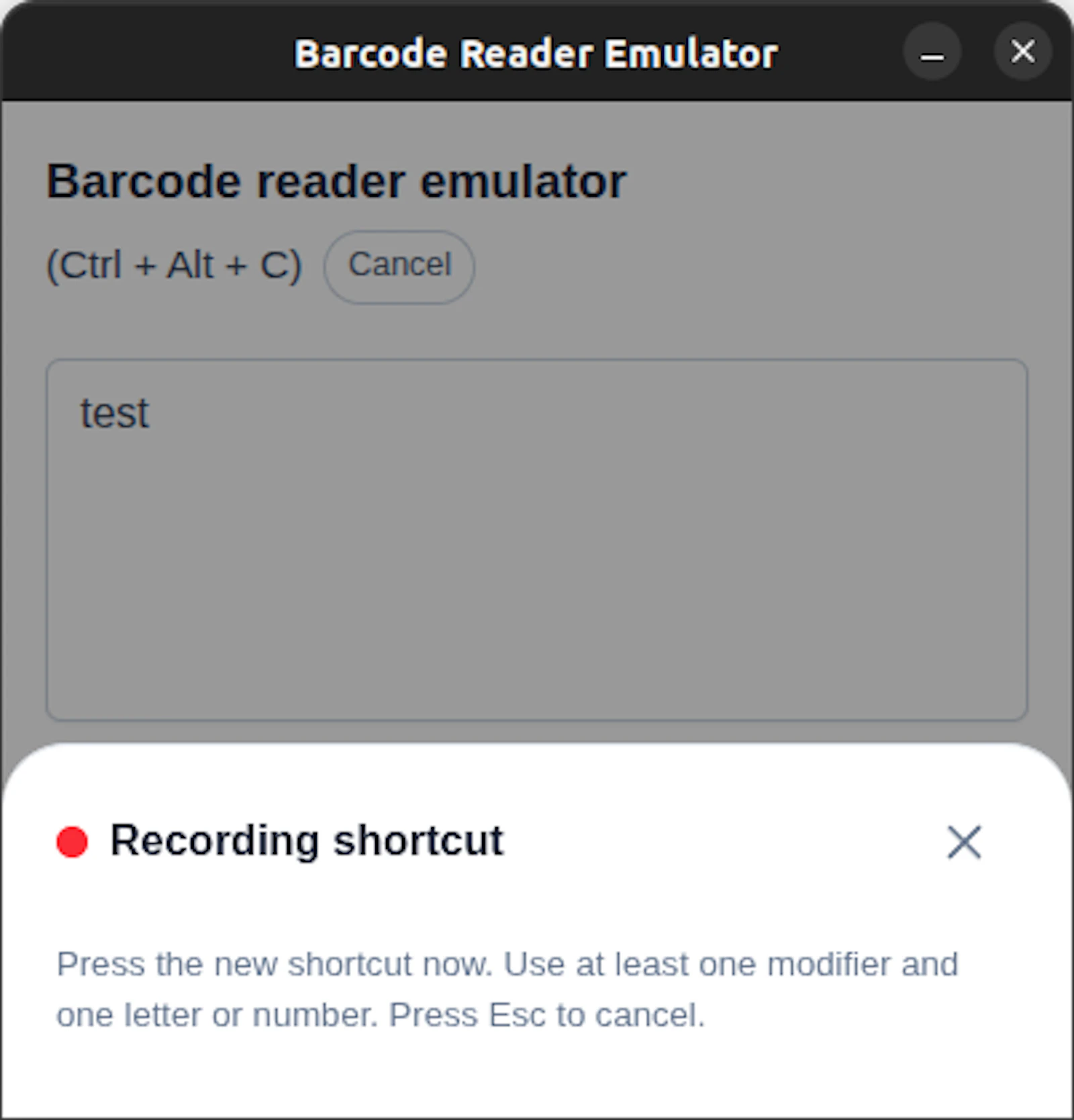 Barcode Scanner Emulator screenshot 2