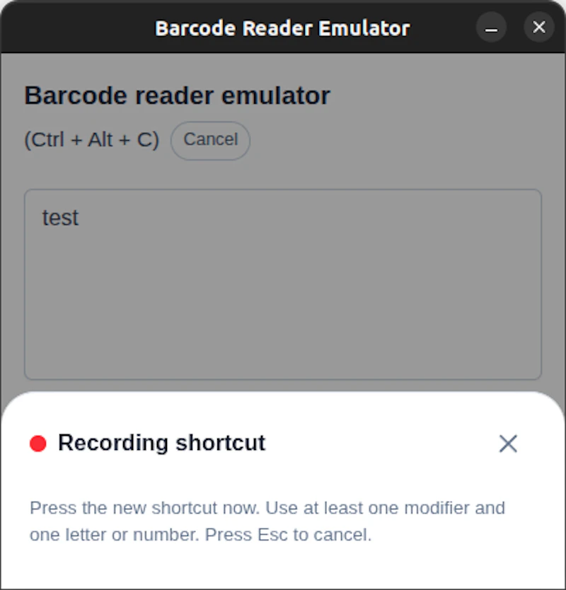 Barcode Scanner Emulator screenshot 2