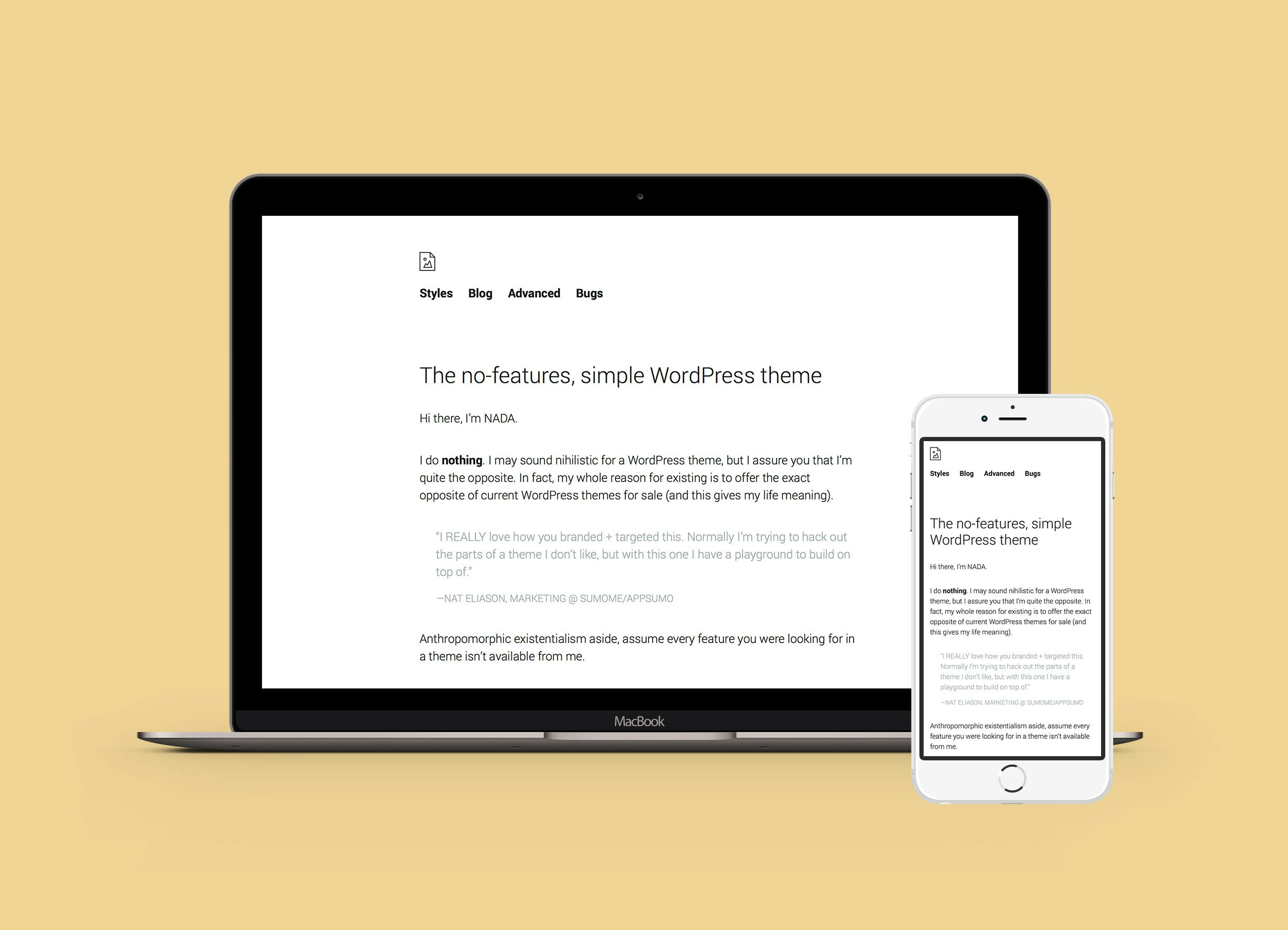Nada WordPress Theme gallery image