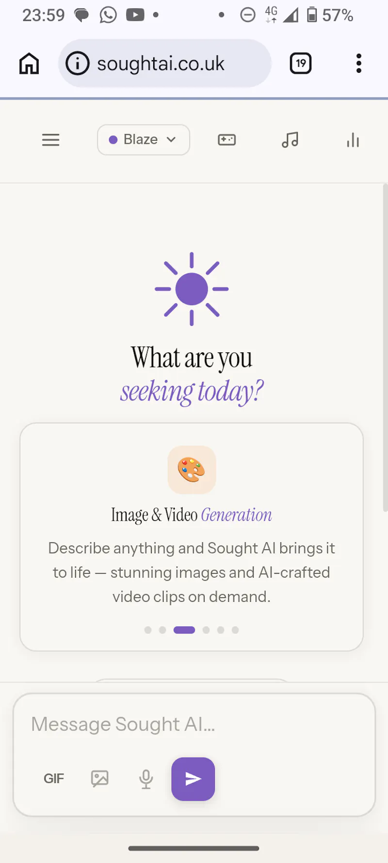 Sought AI screenshot 2