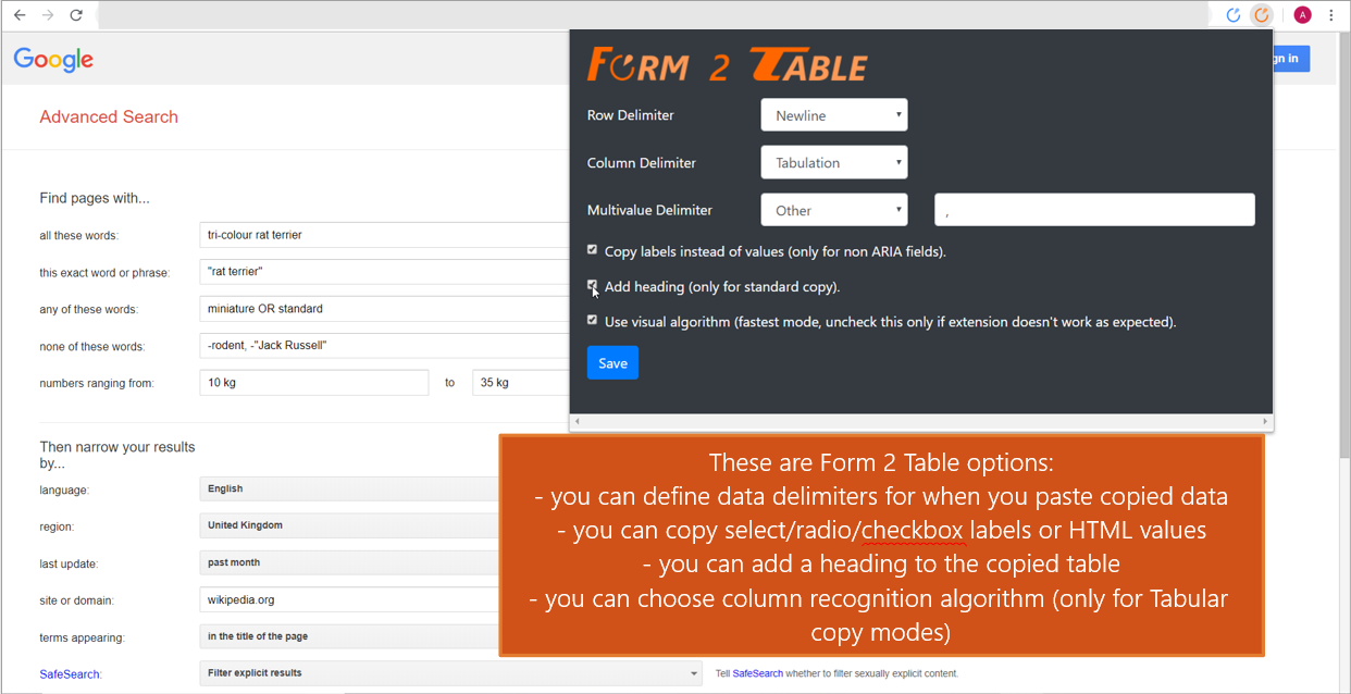 Form 2 Table gallery image