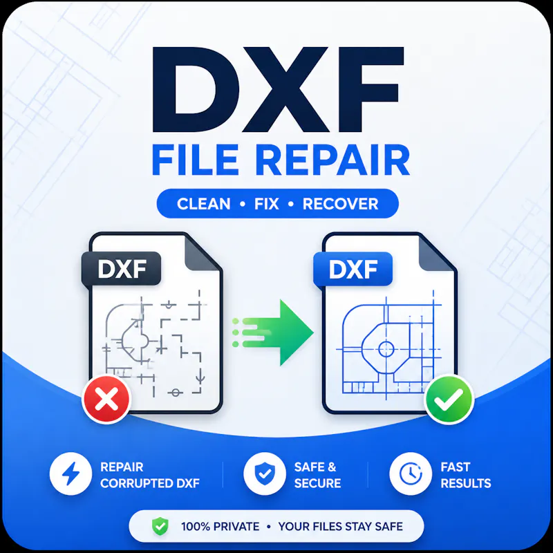 DXF file repair tool screenshot 2