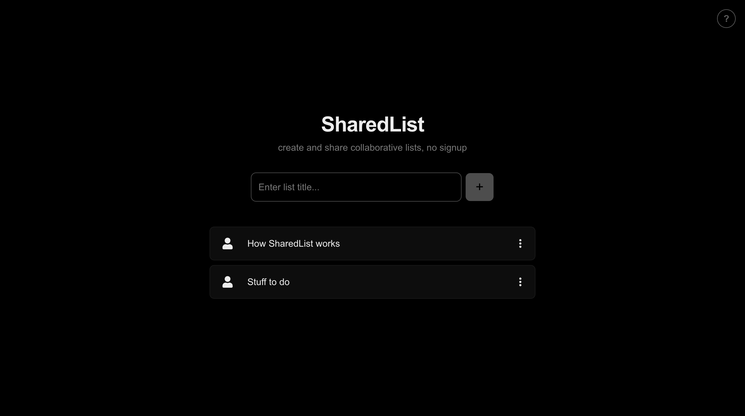 Sharedlist.io gallery image