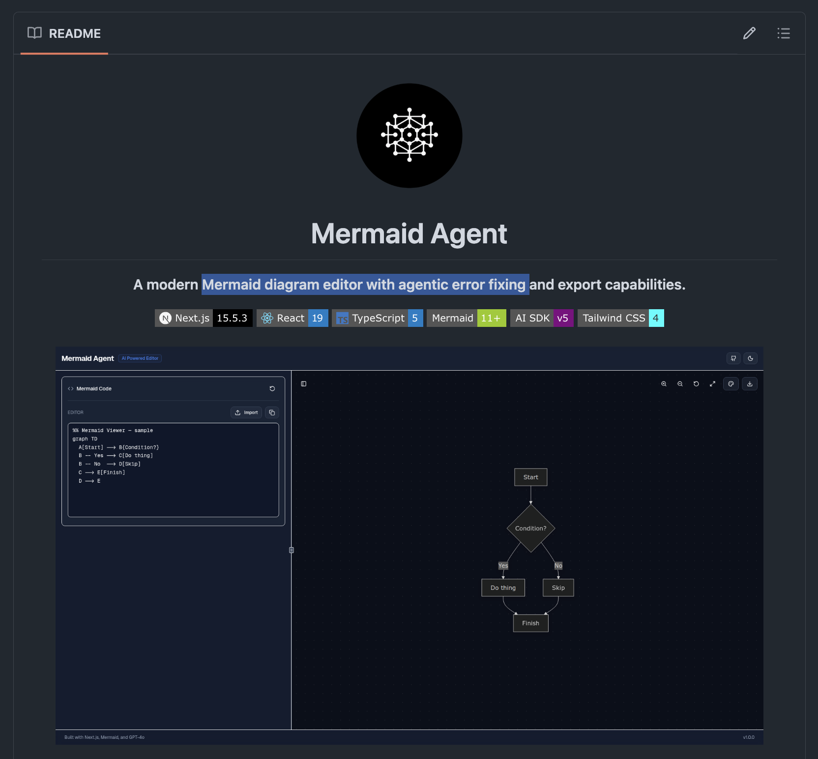 Média Sirène - Éditeur de diagramme de sirène avec fixation d'erreur agentique 3