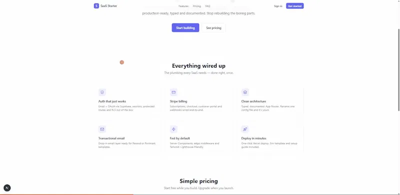 SaaS Starter screenshot 2