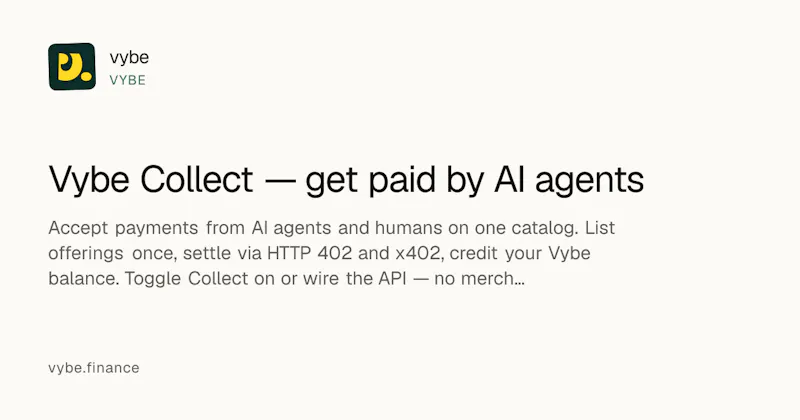 Vybe Agentic Payment Gateway screenshot 1