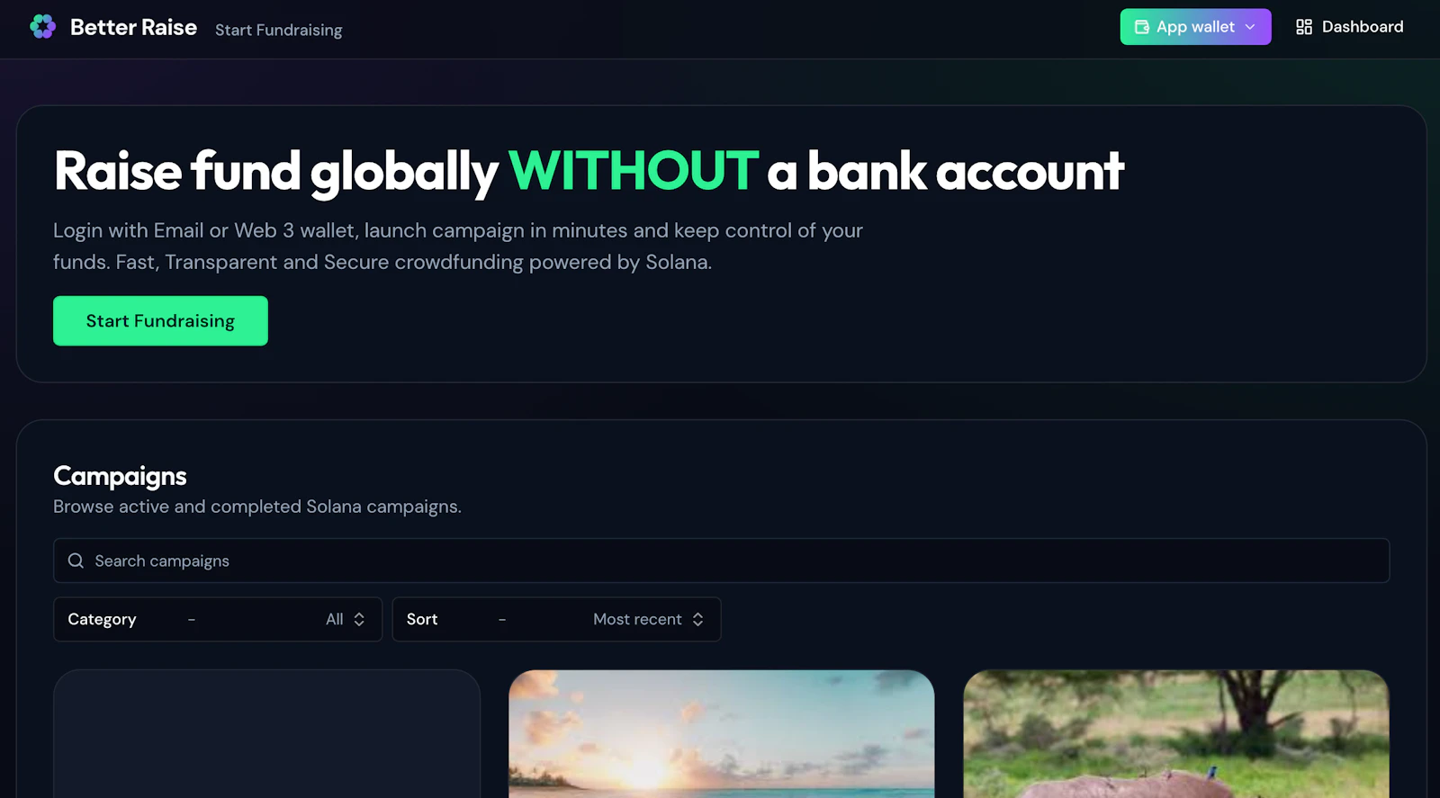 Better Raise — Bankless Crowdfunding screenshot 2
