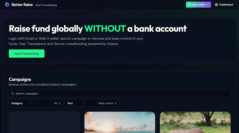 Better Raise — Bankless Crowdfunding screenshot 2