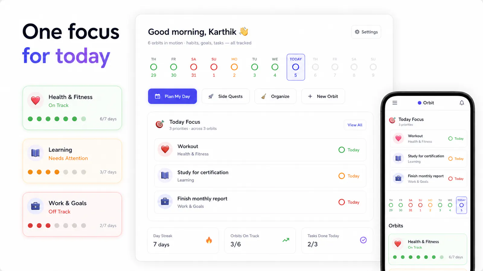 Orbit — Life Tracking screenshot 1