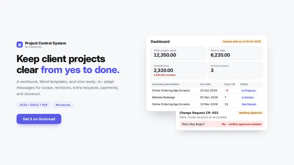 Freelance Client Project Control System gallery image