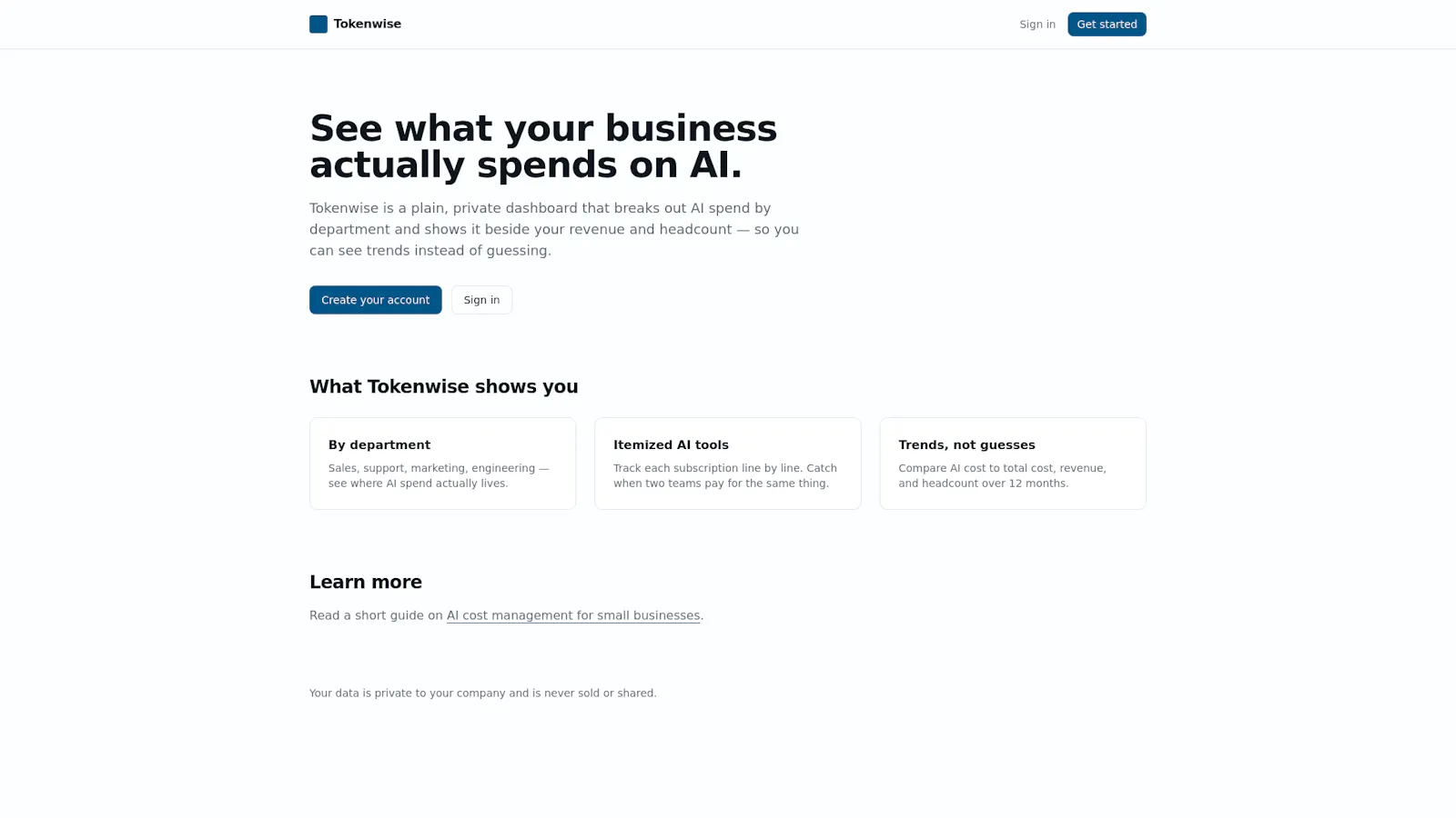 Tokenwise screenshot 2