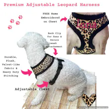 Leopard Print Dog Harness gallery image