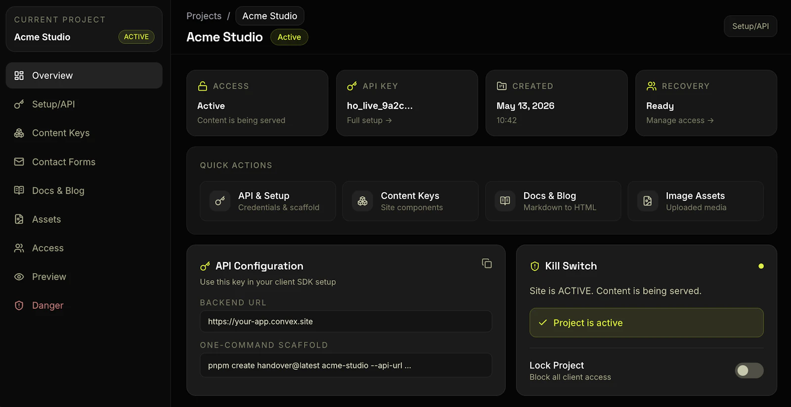 Handover screenshot 3
