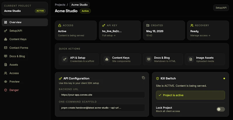 Handover screenshot 3