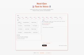 AI Text to VoiceOver SaaS Website gallery image