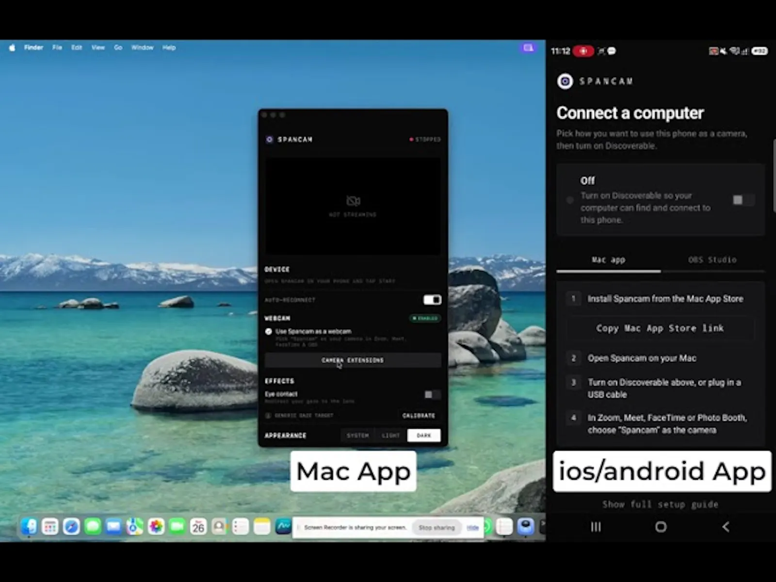 Spancam: AI-Eye Correction Streamer Cam screenshot 1 (video preview)