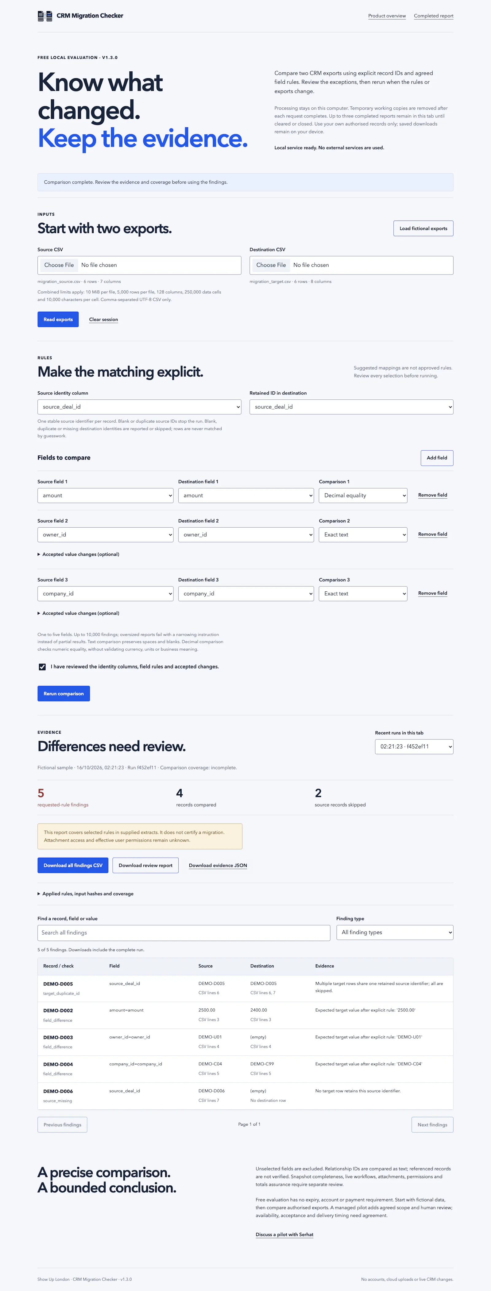 CRM Migration Checker screenshot 5