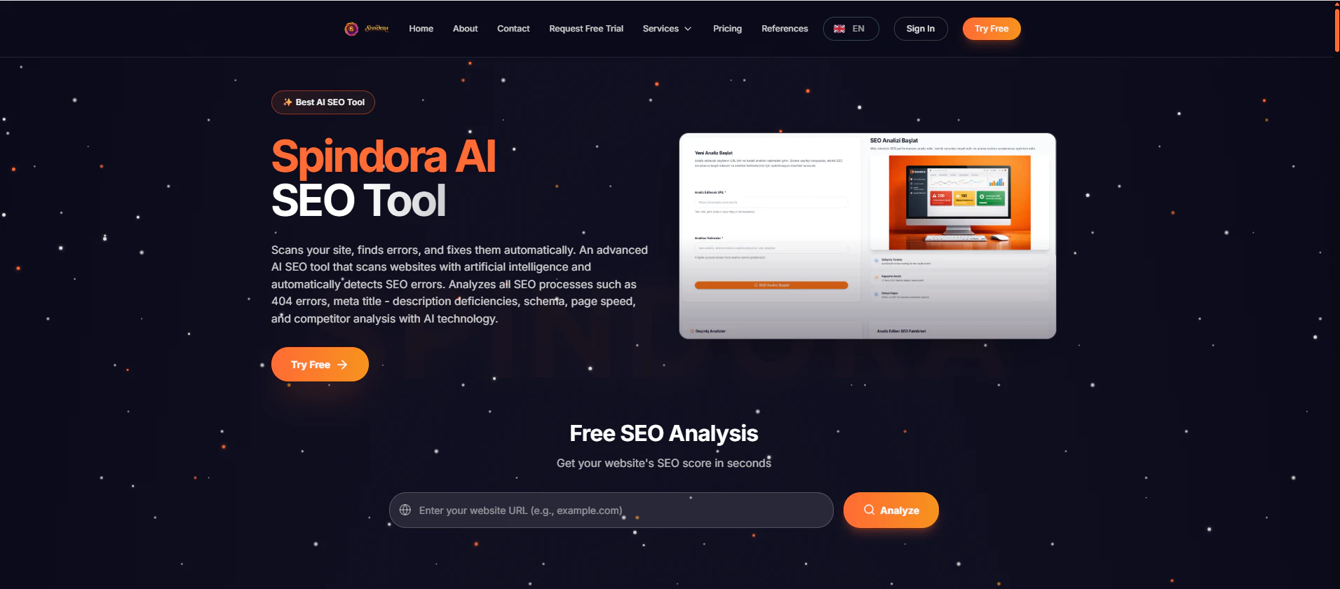 Spindora  AI SEO Analyzer & AI Seo Aracı logo