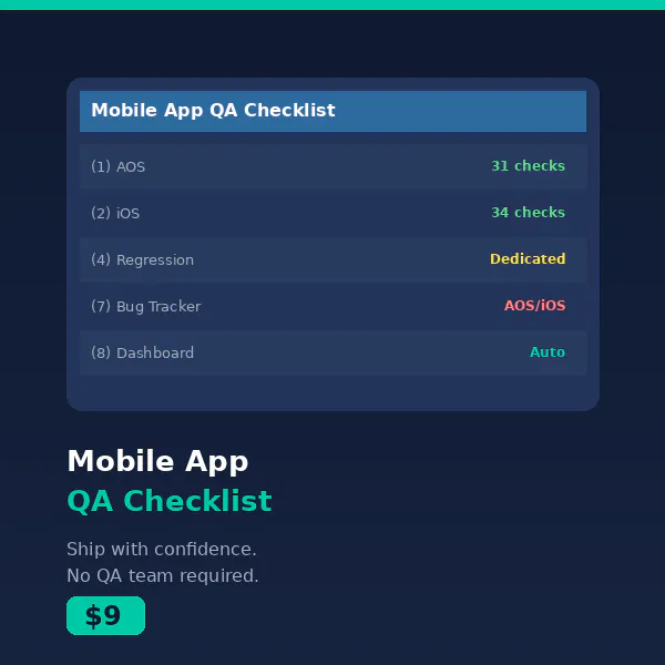Mobile App QA Checklist