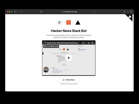 Hacker News Slack Bot media 1