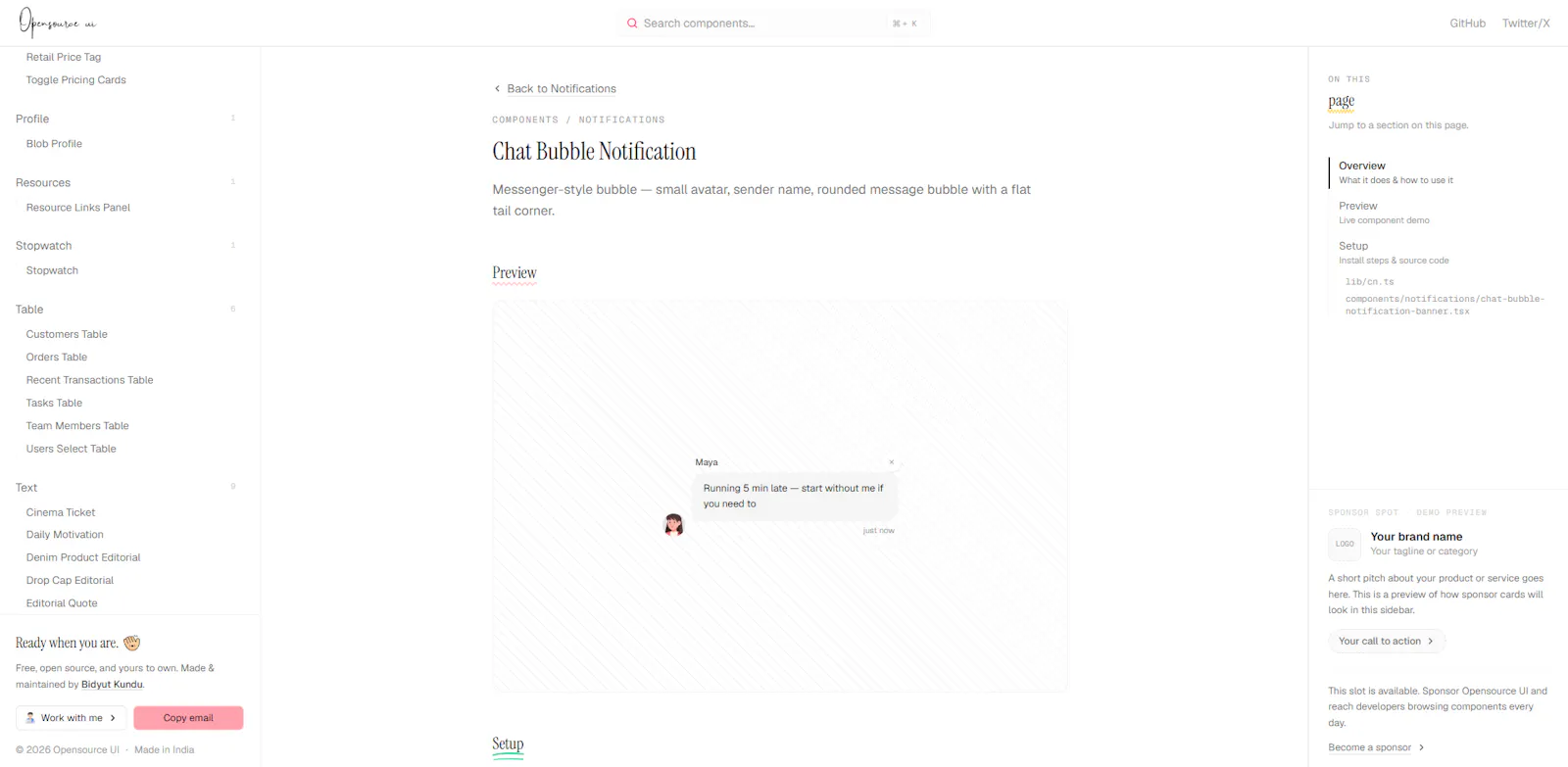 Opensource UI screenshot 3