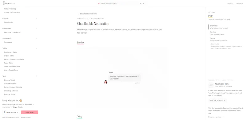 Opensource UI screenshot 3