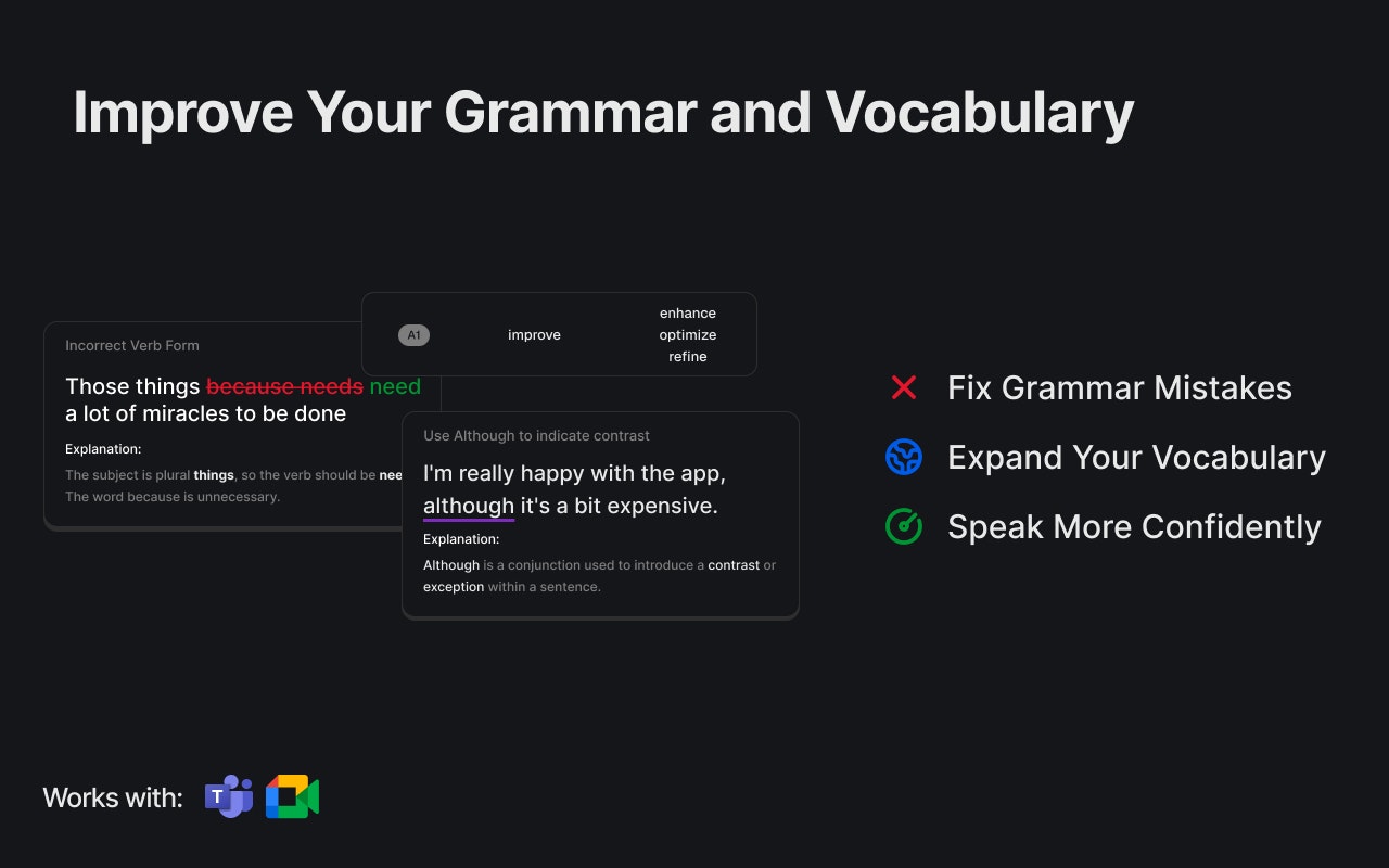 وسائط Lingloop - مدرب AI English الخاص بك لمكالمات الفيديو اليومية. 3