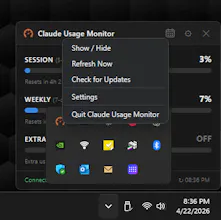 Claude Usage Monitor gallery image