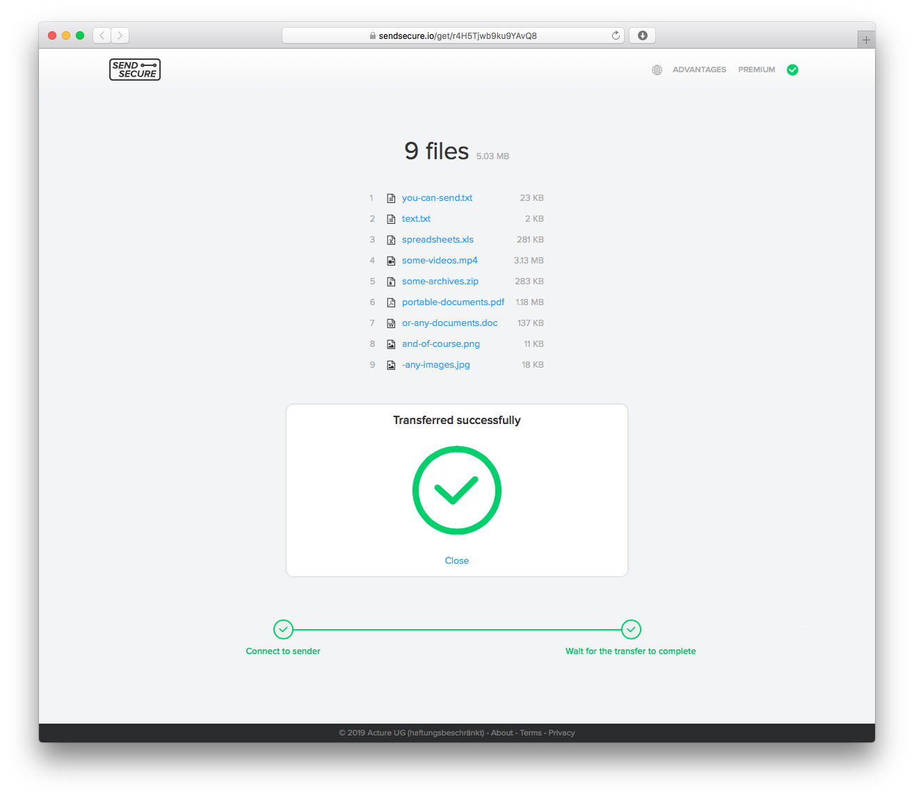SendSecure.io gallery image