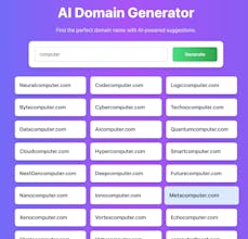 AI Powered Domain Name Generator gallery image