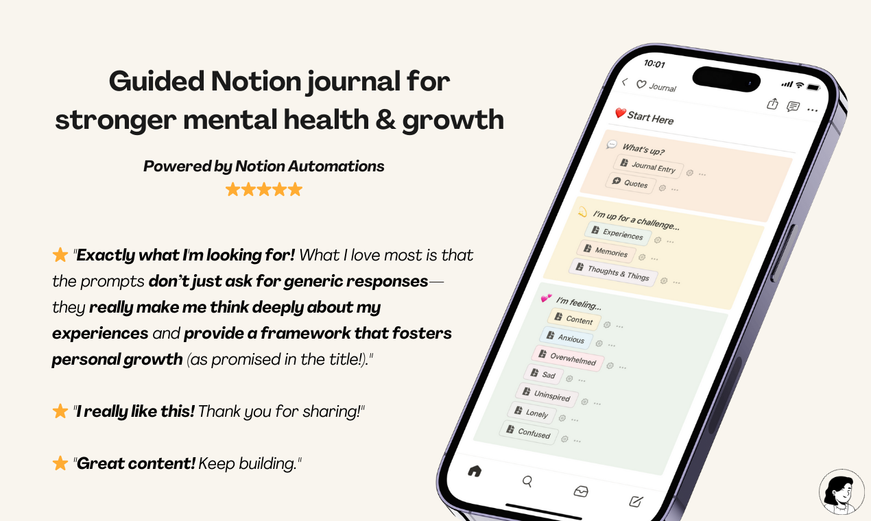 Guided Notion Journal for Mental Health gallery image