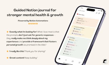 Guided Notion Journal for Mental Health gallery image