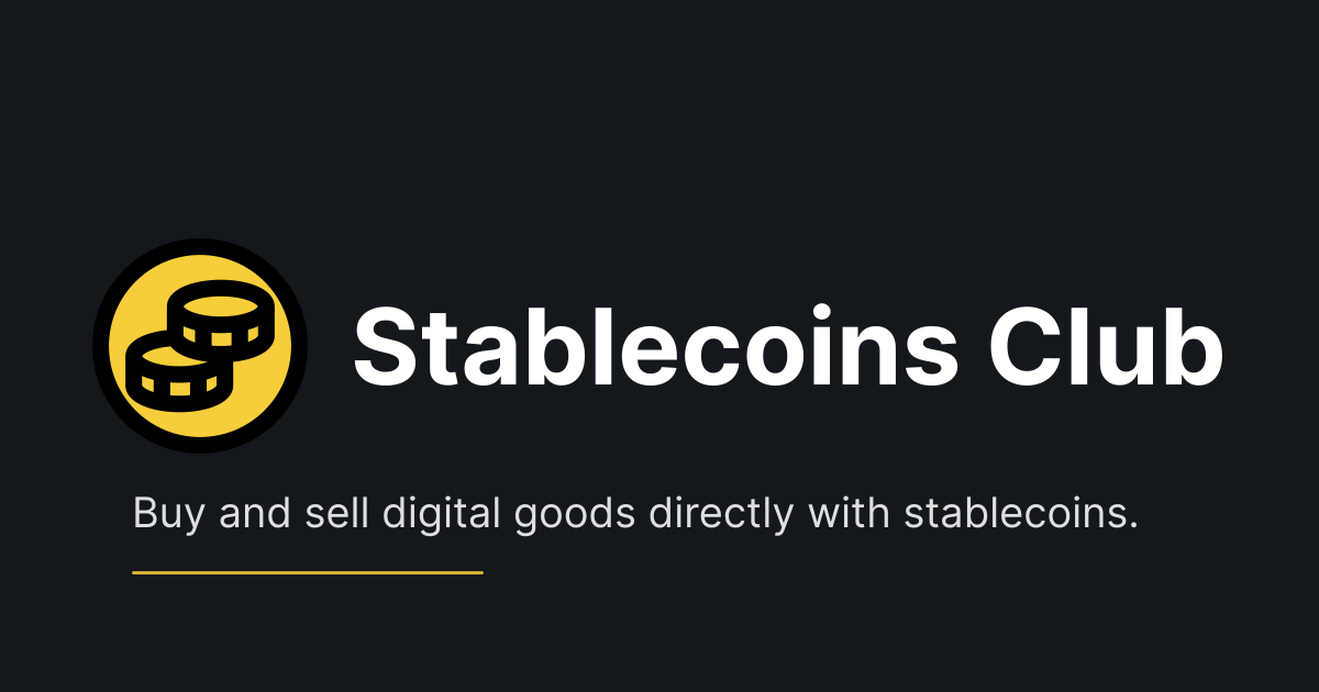 Stablecoins Club - Main screenshot showing features and interface