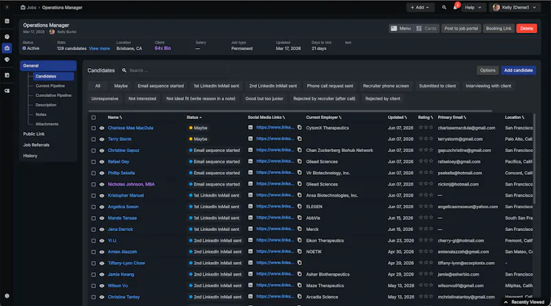 Harbor ATS/CRM screenshot 1