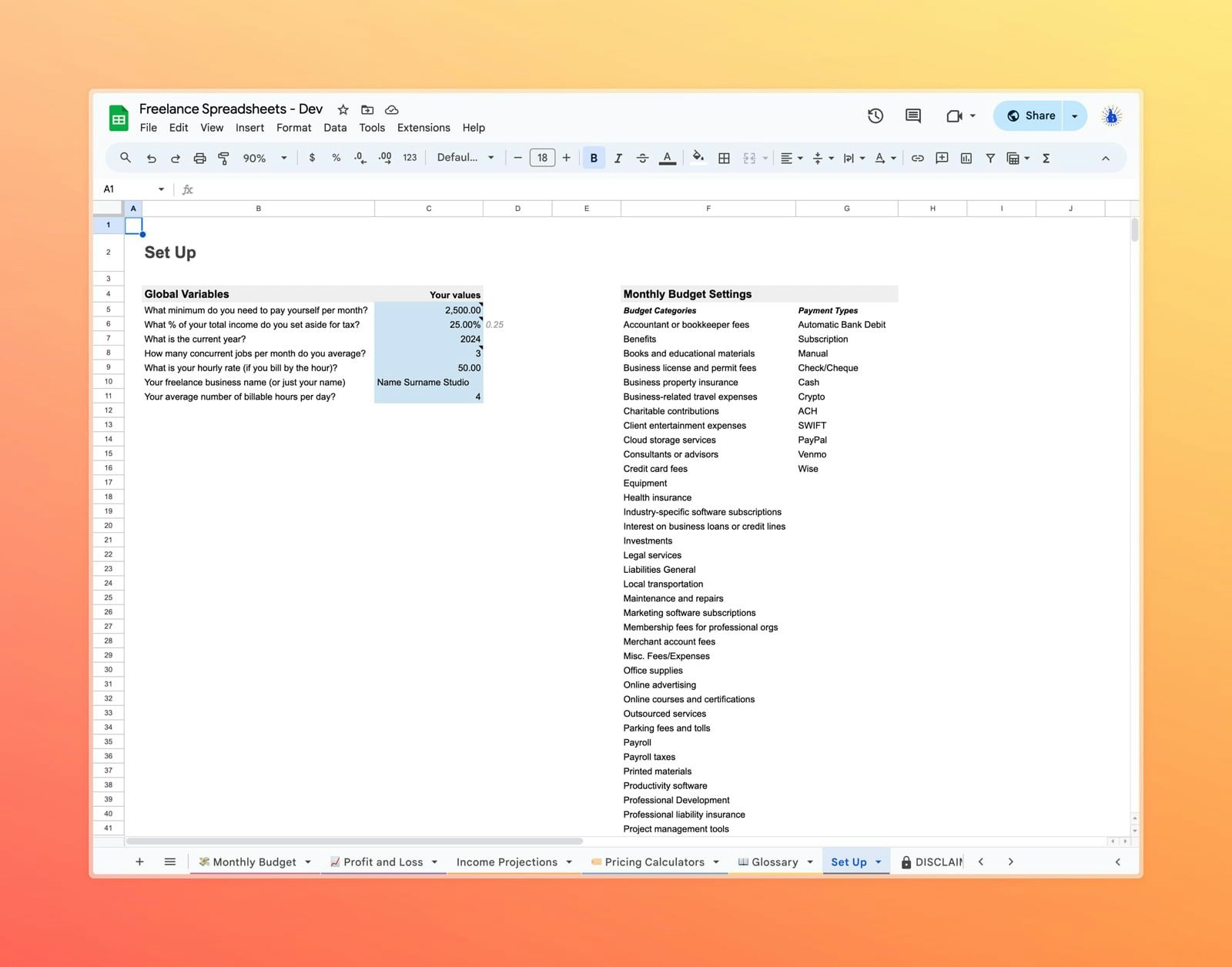 Freelance Spreadsheets - Wrangle your freelancing and run your business like a pro. media 6