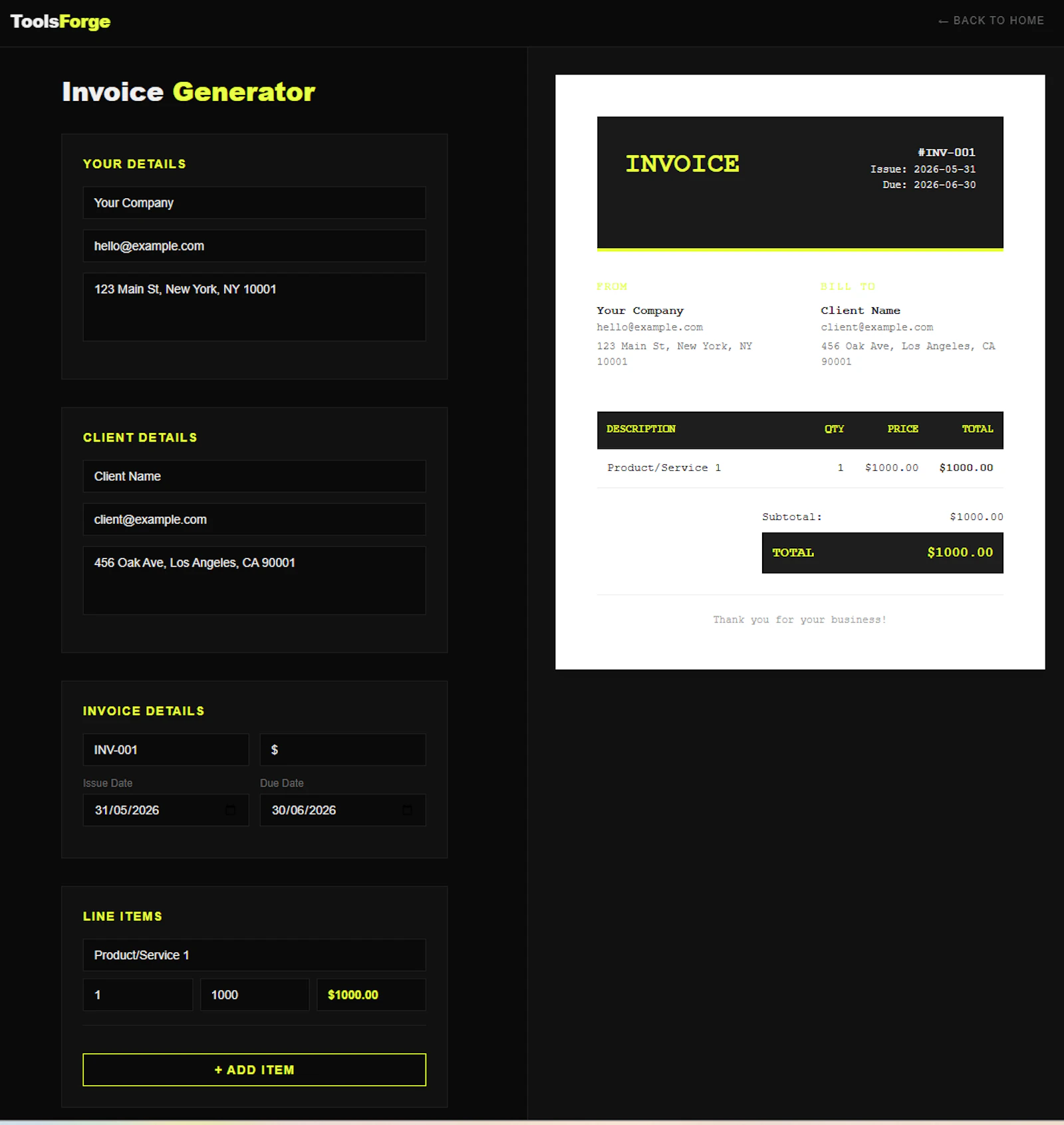 ToolsForge screenshot 1