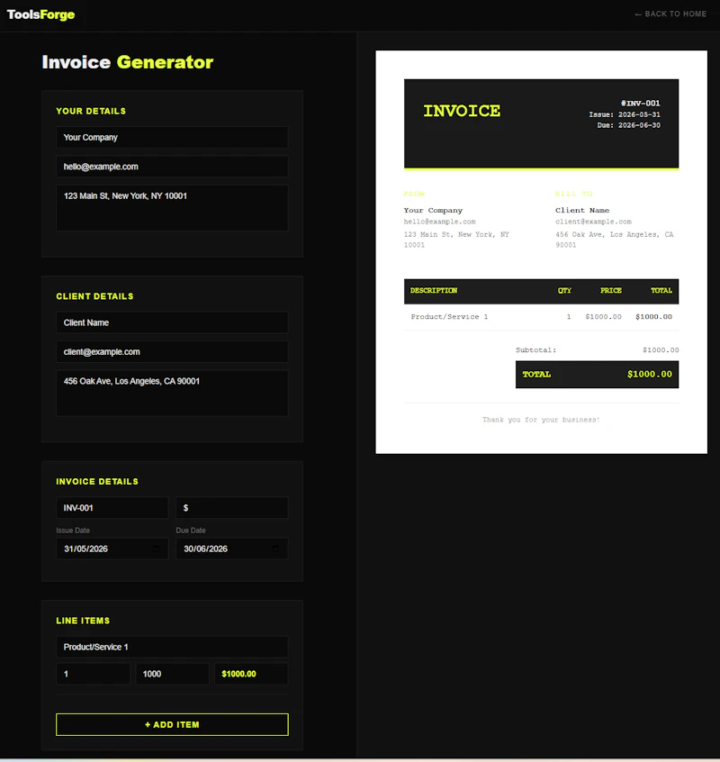 ToolsForge screenshot 1