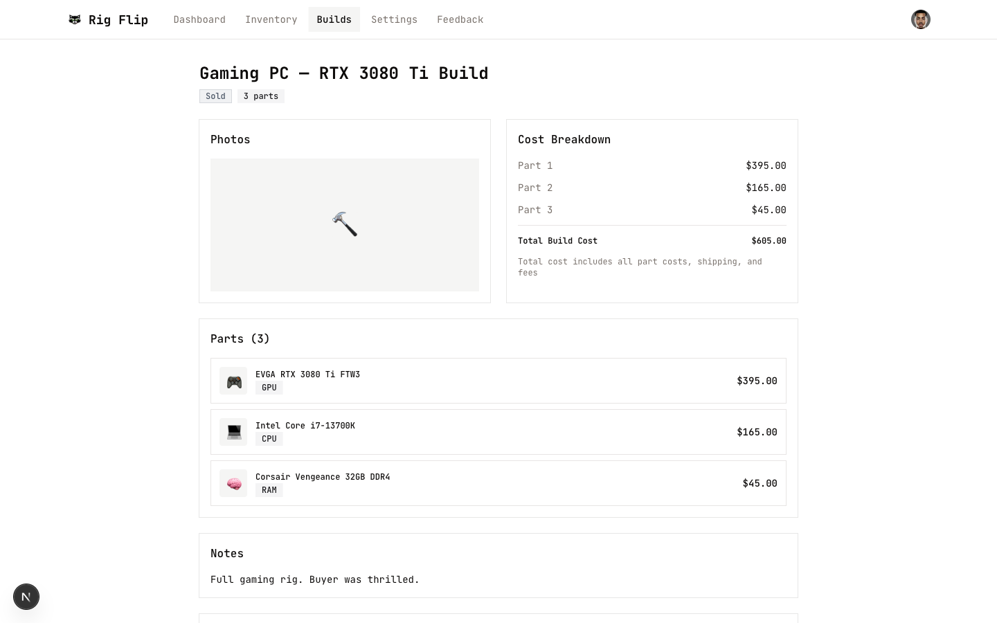 Rig Flip - Screenshot 2 showing product features and functionality