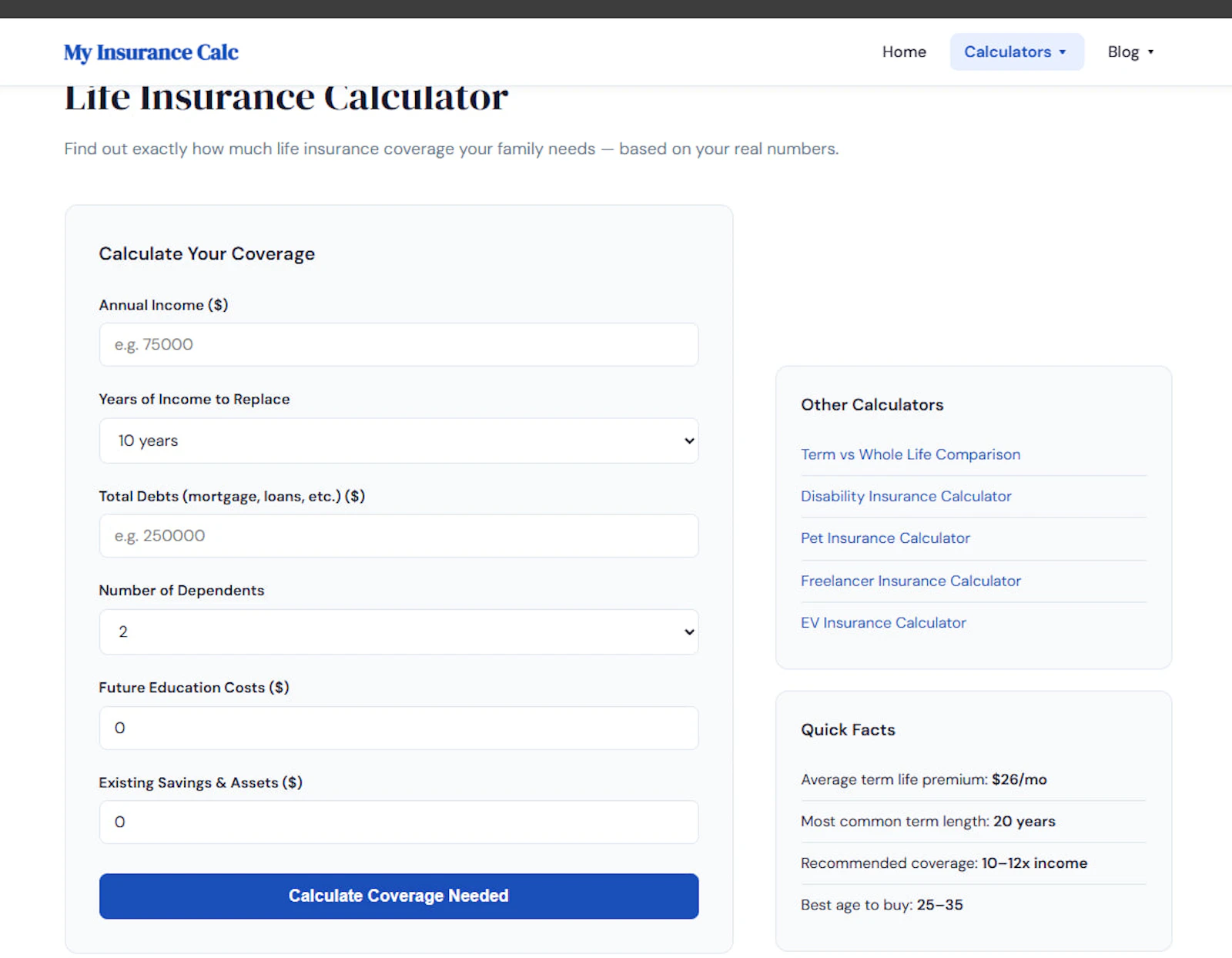 My Insurance Calc screenshot 2
