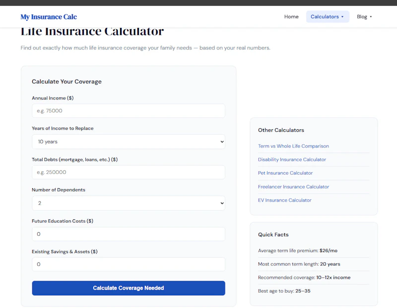 My Insurance Calc screenshot 2