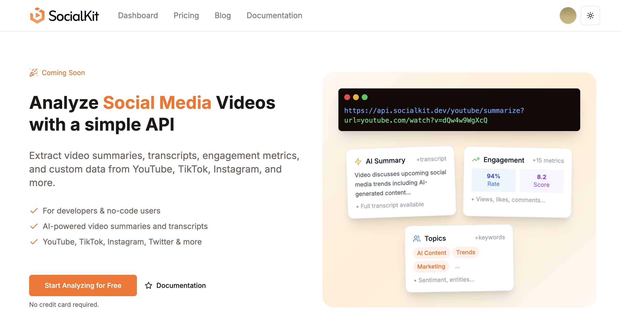 SocialKit API - Анализ видео в социальных сетях API медиа 4